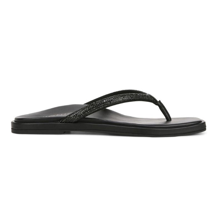 Vionic Vista Shine Black Women's Flipflops