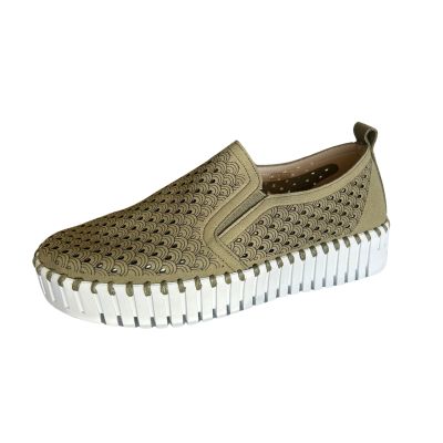 Ilse Jacobsen Tulip C1002 Army Women's Slip On Flats