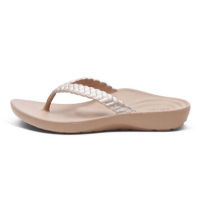 Aetrex Vicki Champagne Gloss Women's Flipflops