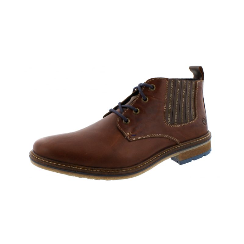 Rieker Brown Leather Chukka Chelsea Boots Rieker 31523-26 Brown Men main image 4