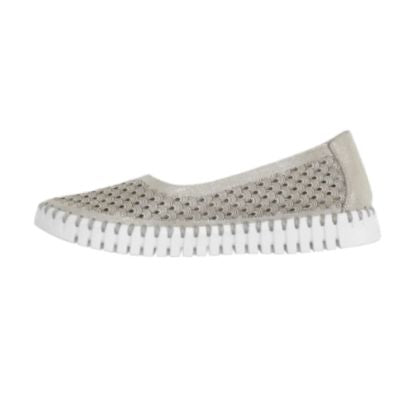 Ilse Jacobsen Tulip U0026 Silver White Women's Slip On Flats