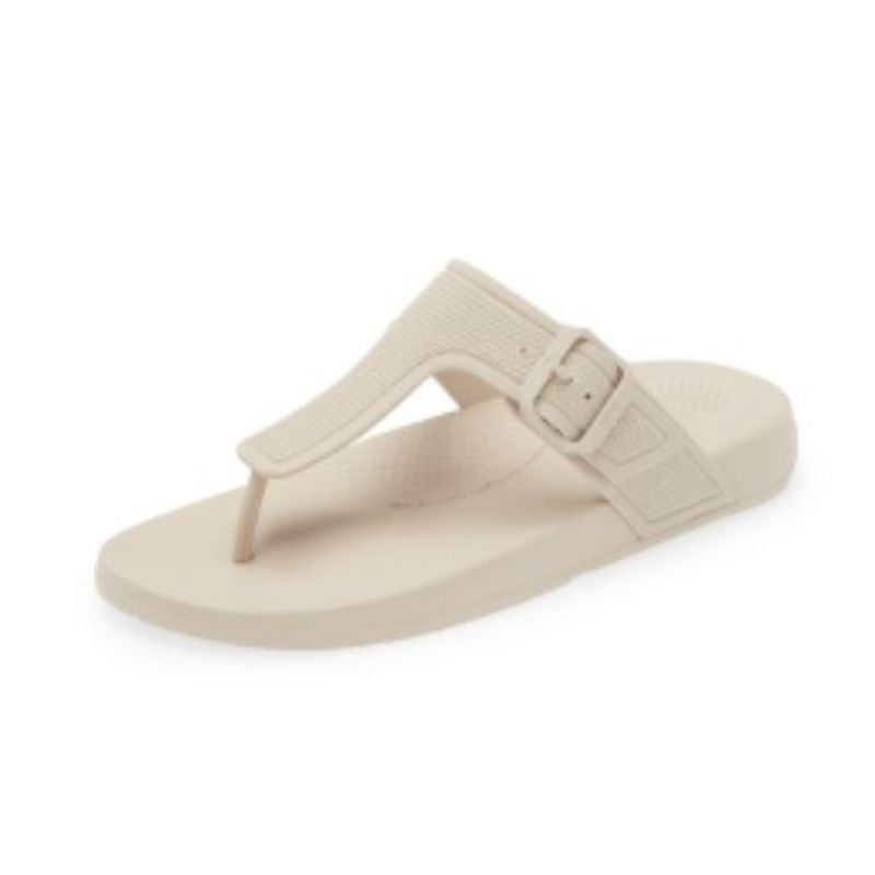 Fitflop iQushion Stone Beige Women s Flipflops 5 Beige Rubber