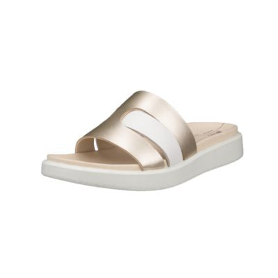 Ecco Flowt W Pre White Gold Women's Slides