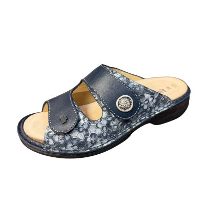 Finn Comfort Zeno Indigo/Atlantic/Marine Women's Slides