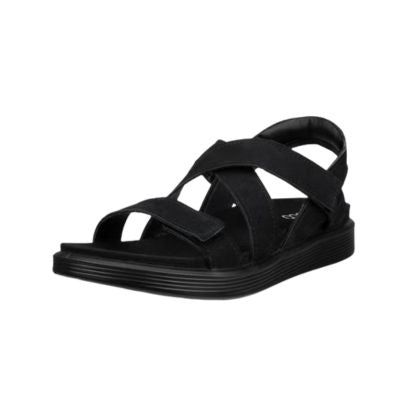 Ecco Soft Sandal W Cross Strap Black Women's Sandals