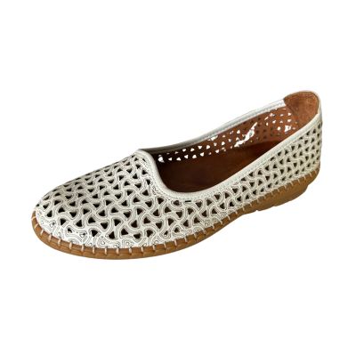 Volks Walkers N037 1563 White Women's Loafers