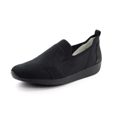 Ara Leena 3 Lissabon Black Women's Slip-On Walking Shoes
