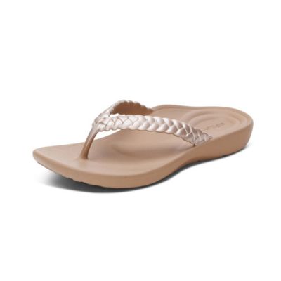 Aetrex Vicki Champagne Gloss Women's Flipflops