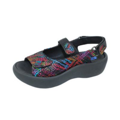 Wolky Jewel Corza Print Black Multi Women's Sandals