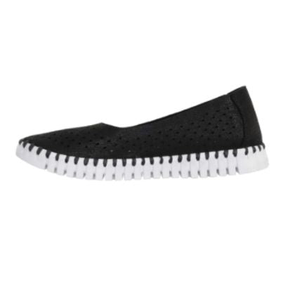 Ilse Jacobsen Tulip U0026 Black White Women's Slip On Flats