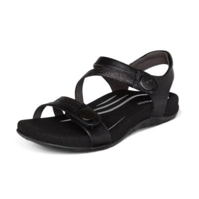 Aetrex Jess Black Women's Sandals