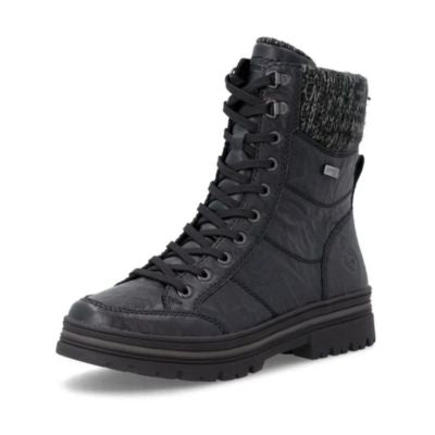 Remonte Black Women's Mid Height Boots | D2U70-03