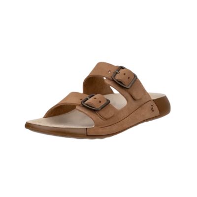 Ecco Cozmo W Casual Buckle Camel Suede Women's Slides