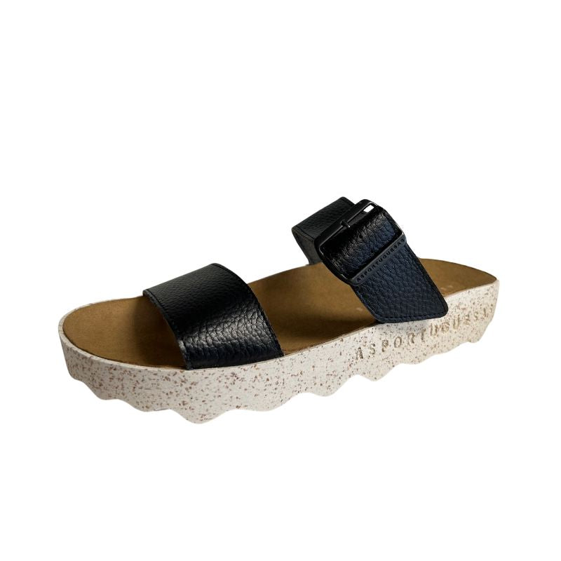 Asportuguesas Coly L Eco Leat Black Women's Slides
