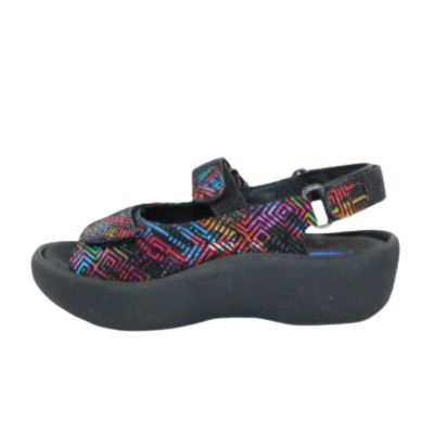 Wolky Jewel Corza Print Black Multi Women's Sandals