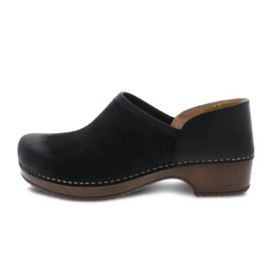 Dansko Brenna Burnished Suede Black Women's Slip-On Shoes