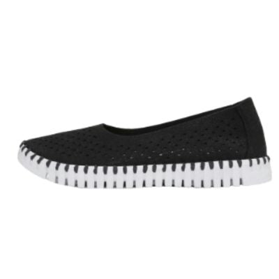 Ilse Jacobsen Tulip U0026 Black White Women's Slip On Flats