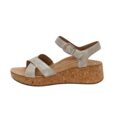 Aetrex Flora Champagne Women's Wedge Sandals