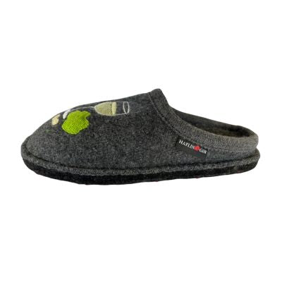 Haflinger Wine Time Grey Women's Slippers