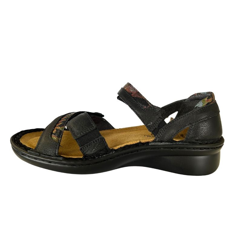 Naot Acoustic NVV Black Floral Women's Sandals