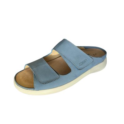 Finn Comfort Flores-S Blue Nubuck Women's Slides