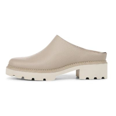 Vionic Fairfax Oatmeal Leather Women's Clogs