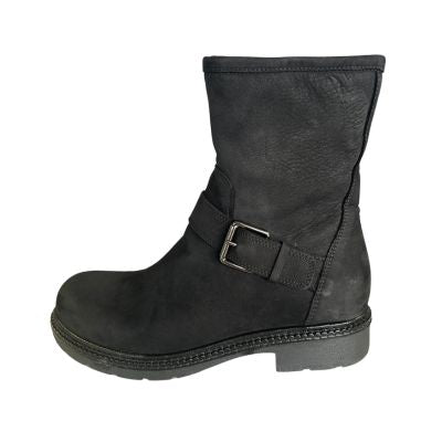 La Canadienne Catina Black Nubuck Women's Ankle Boots