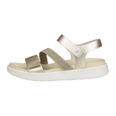 Ecco Flowt W Pure White Gold Women's Sandals 273713 01688