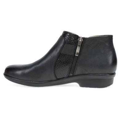 Dansko Carolyn Burnished Calf Black Women's Ankle Boots