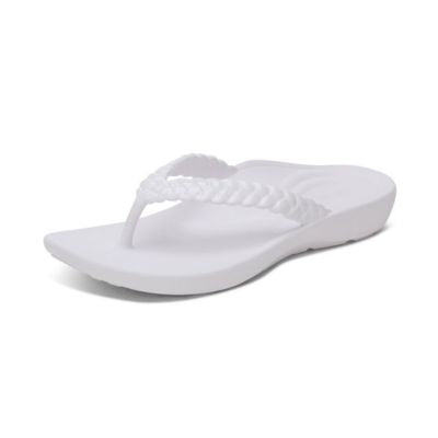 Aetrex Vicki White Gloss Women's Flipflops