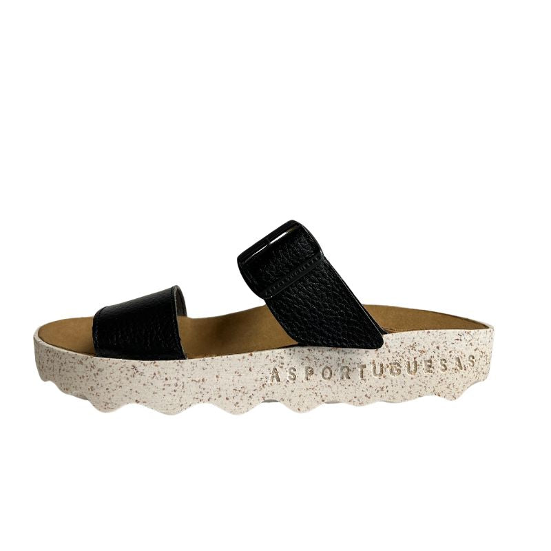 Asportuguesas Coly L Eco Leat Black Women's Slides