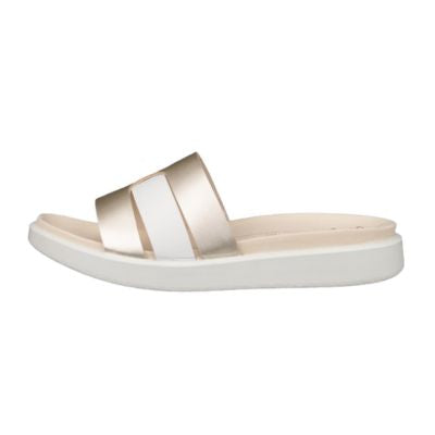 Ecco Flowt W Pre White Gold Women's Slides