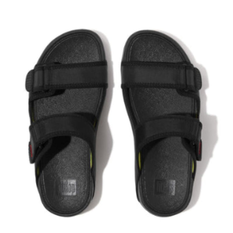 FitFlop Gogh Moc Black Polyester Men's Slides