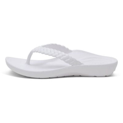 Aetrex Vicki White Gloss Women's Flipflops