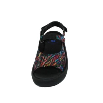 Wolky Jewel Corza Print Black Multi Women's Sandals