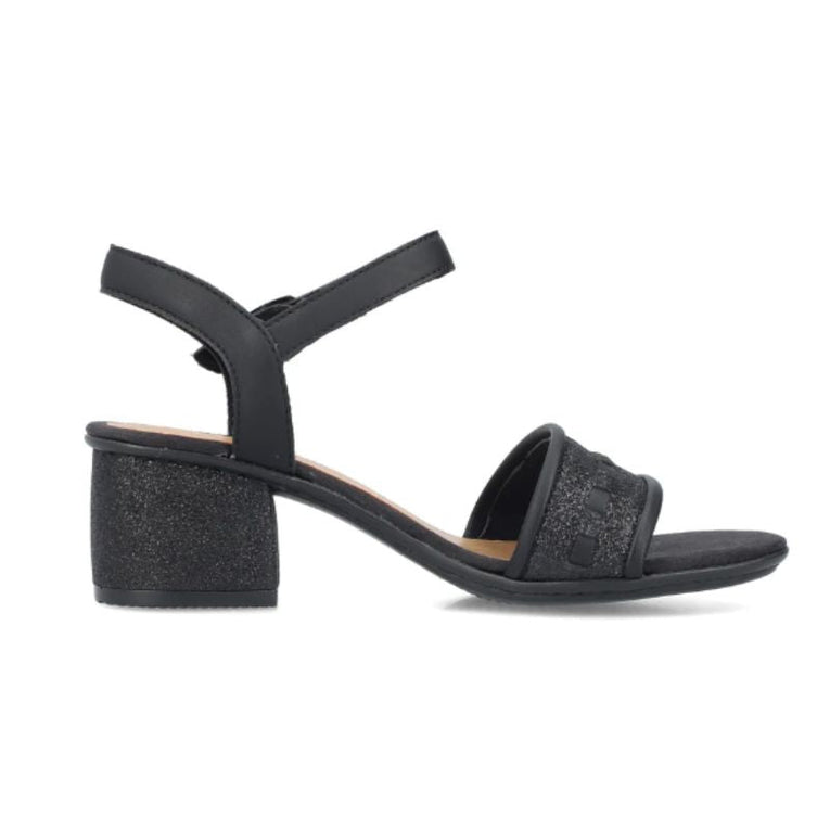 Rieker 64653-00 Black Women's High-Heeled Sandals