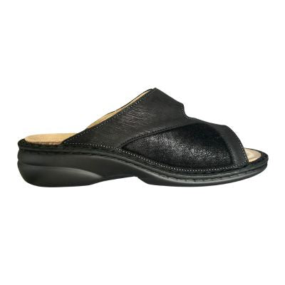 Finn Comfort Zeno Astor Stretch Black Women's Slides