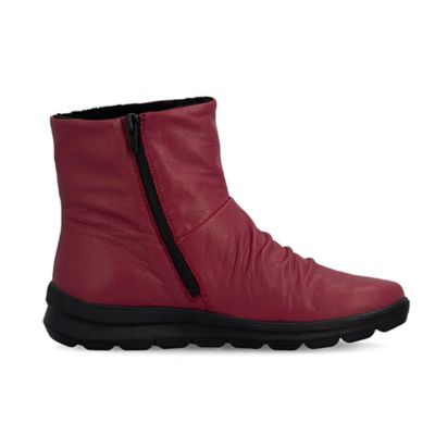 Rieker Red Leather Women's Ankle Boots | Z0066-33