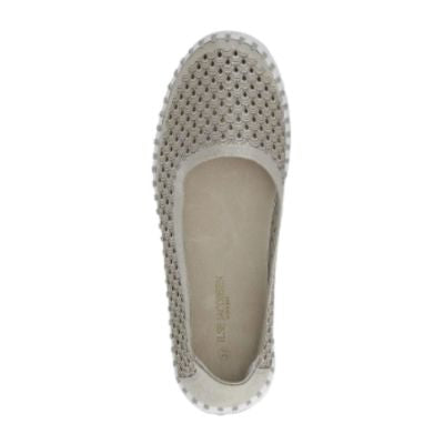 Ilse Jacobsen Tulip U0026 Silver White Women's Slip On Flats