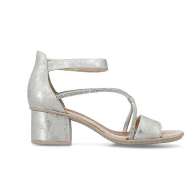 Rieker 64654-40 Silver Women's High Heeled Sandals