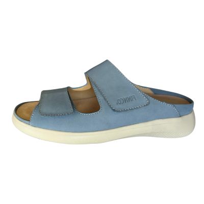 Finn Comfort Flores-S Blue Nubuck Women's Slides