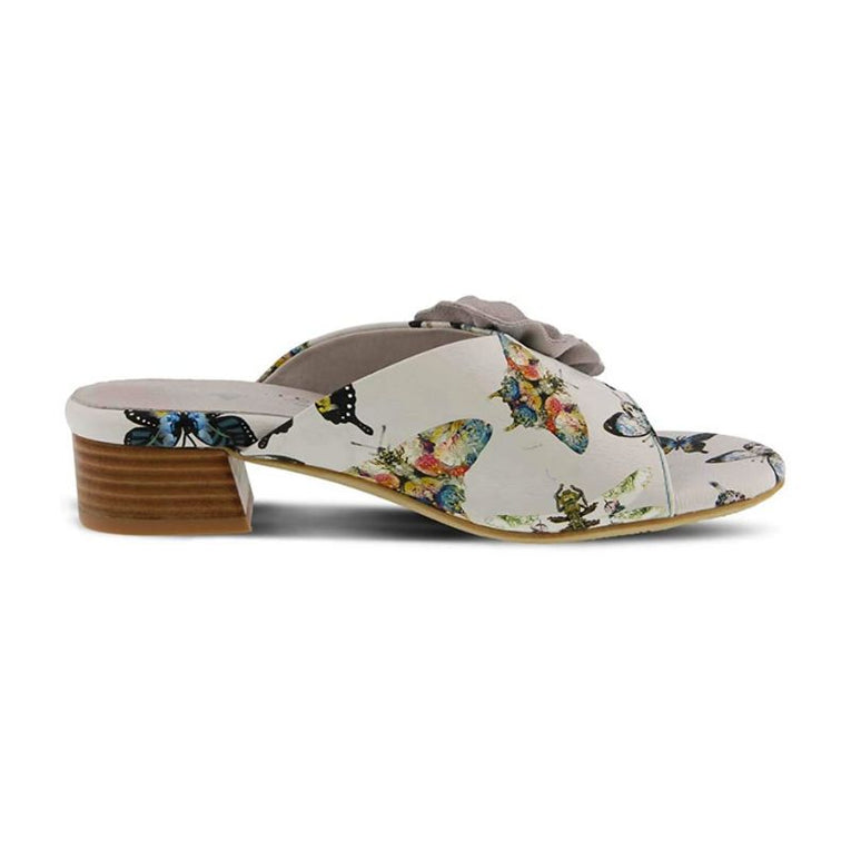 L'Artiste by Spring Step Isittora White Multi Women's Slides