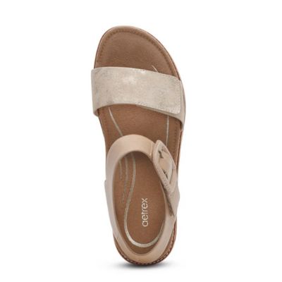 Aetrex Claire Champagne Women's Sandals