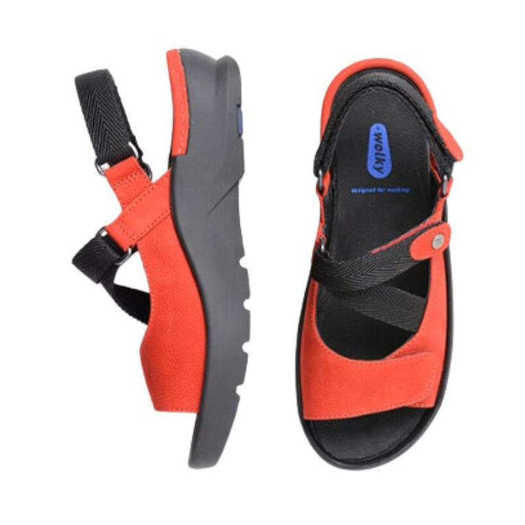 Wolky 3925 Lisse Antique Nubuck Red Women's Sandals