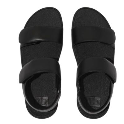 Fitflop Lulu Adjustable All Black Back-Strap Women's Sandals