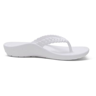 Aetrex Vicki White Gloss Women's Flipflops