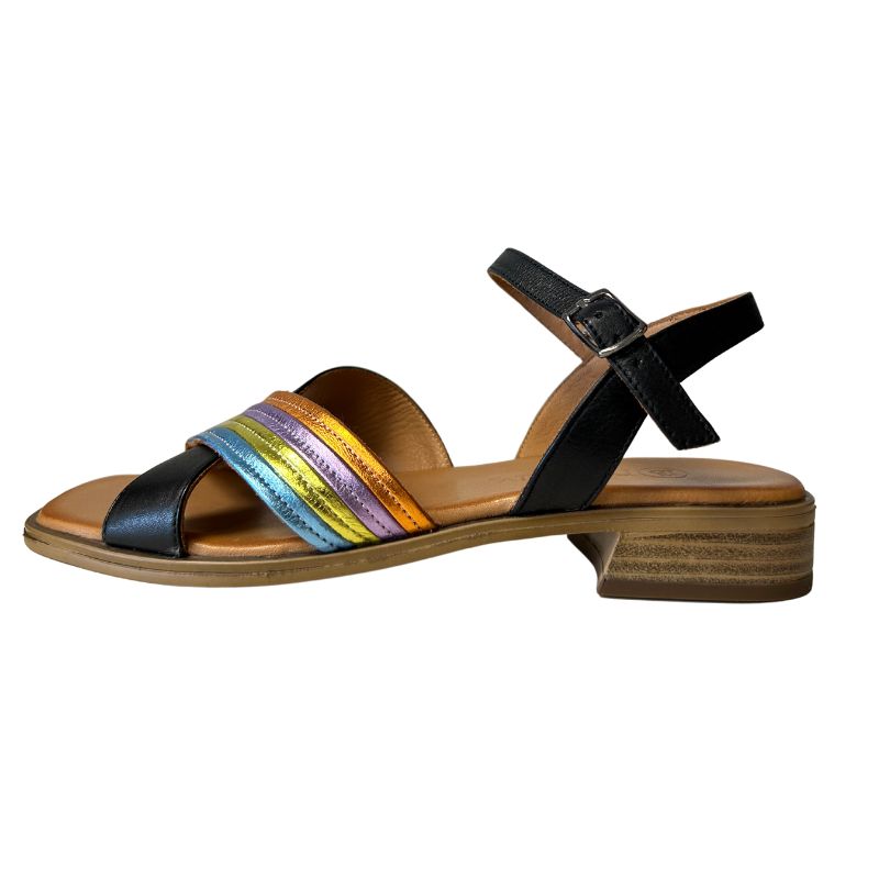 La Pinta DBL1 Black Multi Women's Sandals