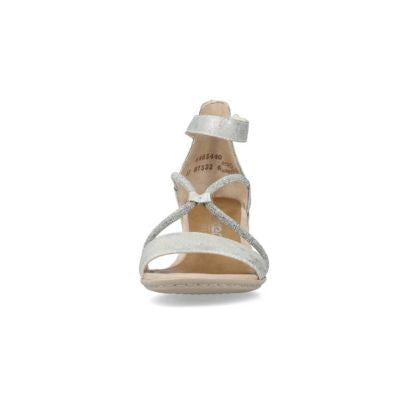 Rieker 64654-40 Silver Women's High Heeled Sandals