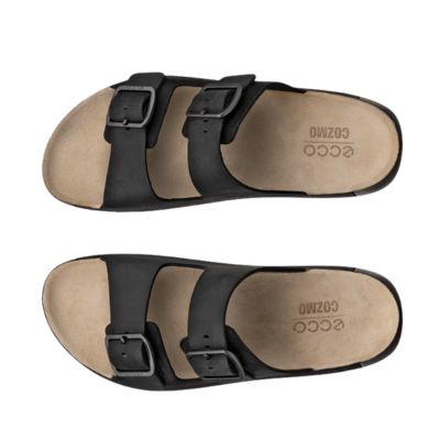 Ecco Cozmo M Black Nubuck Men's Slides 500984 02001