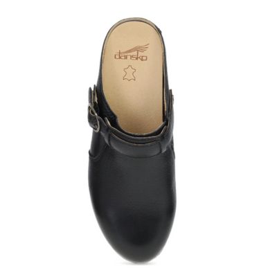 Dansko Millie Waxy Milled Black Women's Clogs